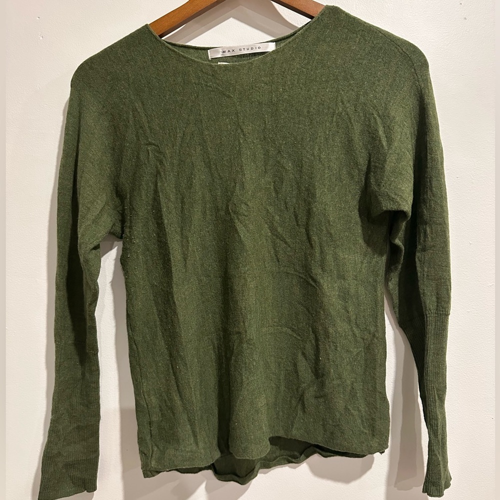 MAX‎ STUDIO Green Wool Sweater